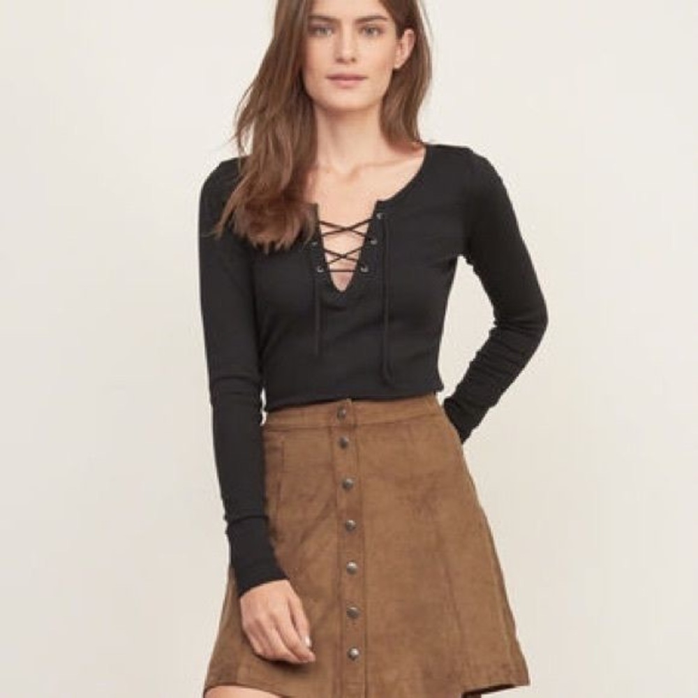 A&F Lace Up Top